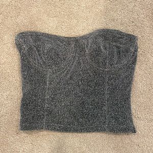 Sparkly strapless underwire top